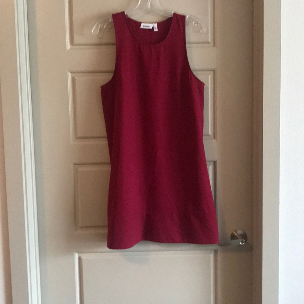 Crimson shift dress